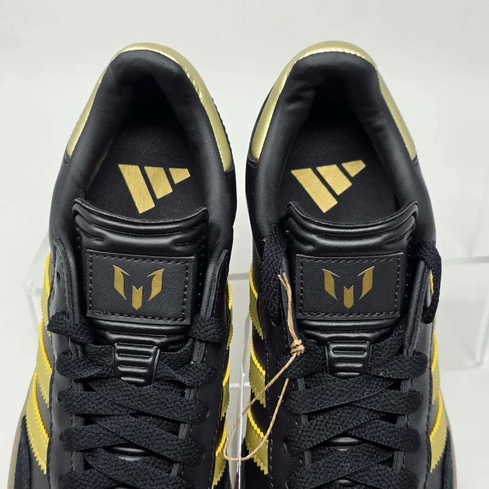 Adidas Samba x Messi J Black/Gold Metallic/Gum JR6349 Soccer Youth Size 5 New